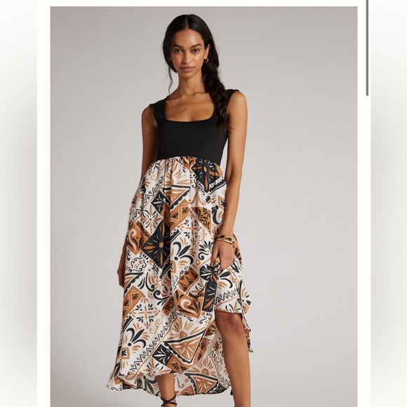 Anthropologie Dresses & Skirts - Sleeveless Printed Twofer Maxi Dress Used ones